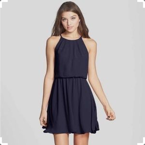 Lush navy keyhole back dress sz medium